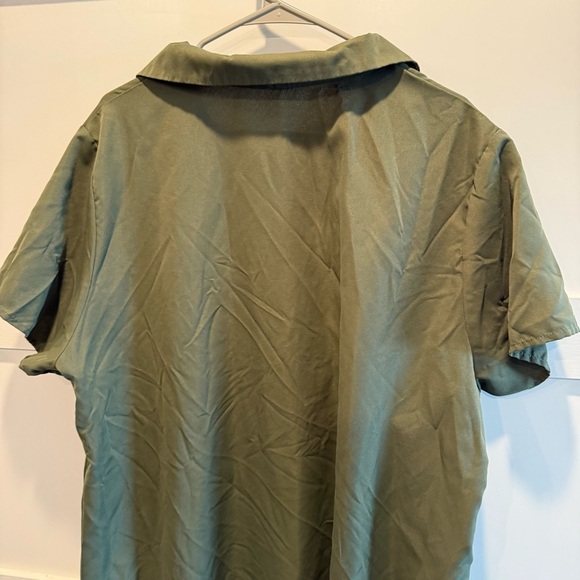 SHEIN Curve Khaki Shirt Dress - Picture 7 of 7